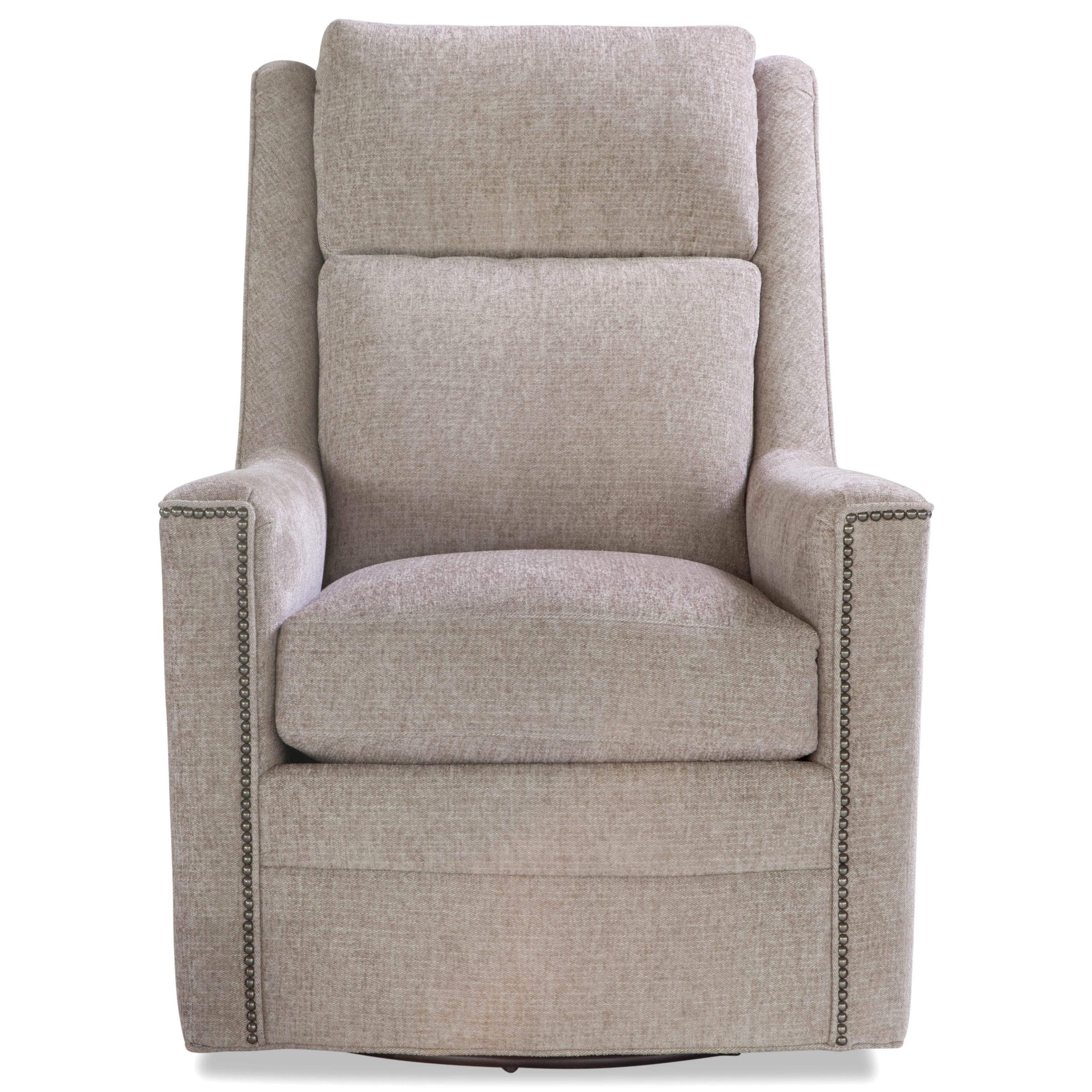 Huntington House 7286 Casual Upholstered Swivel Chair with Nailhead
